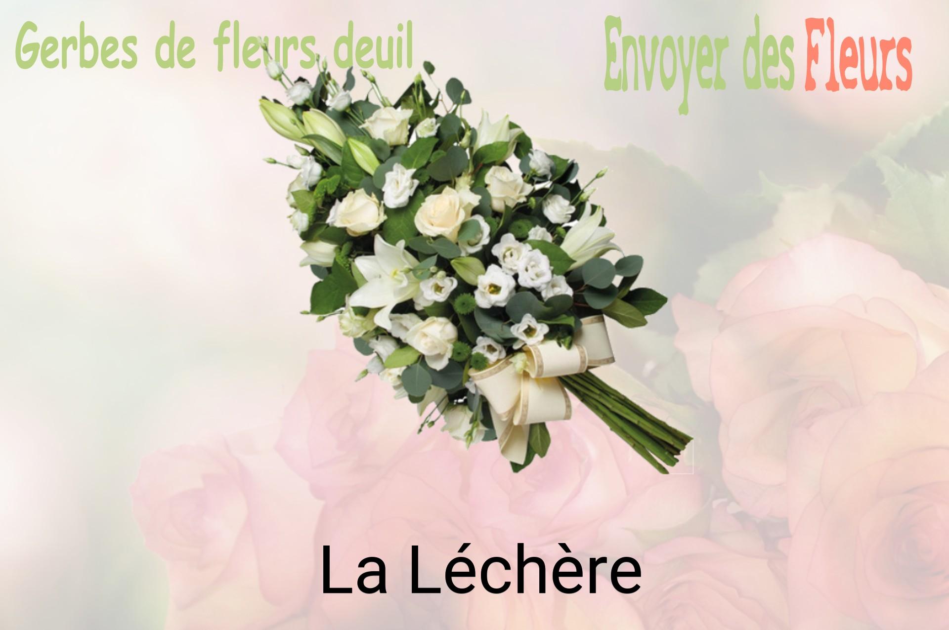 Gerbe de fleurs de deuil livrée à La Léchère